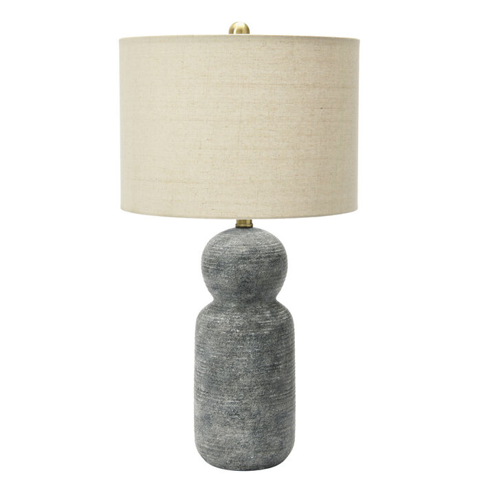 14" Round Stoneware Desk Lamp