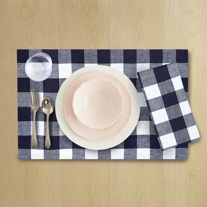 Linen Placemats - Buffalo Check
