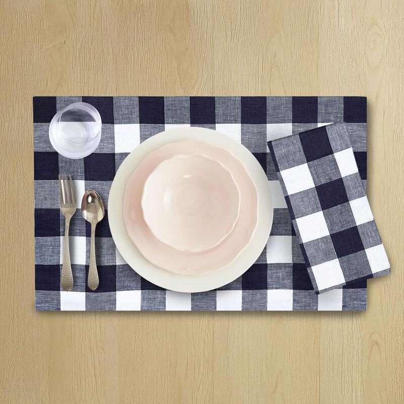 Linen Placemats - Buffalo Check image number 1