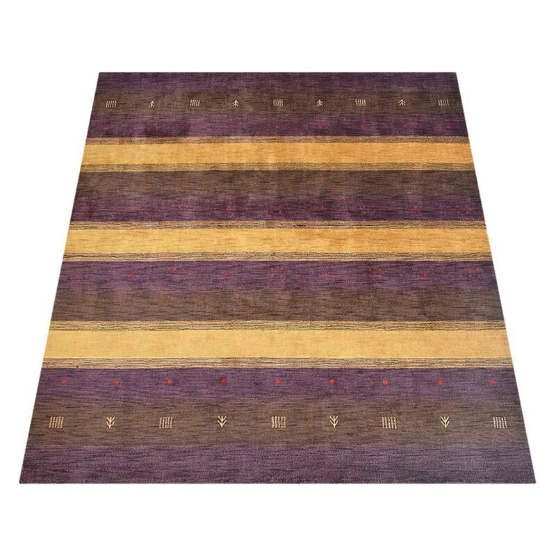 RUGSOTIC CARPETS HAND KNOTTED LOOM WOOL ECO-FRIENDLY AREA RUGS  - Rectangle, Contemporary Modern Design, High Pile Handmade Anti Skid Rugs for Living Room (L0A211) image number 2