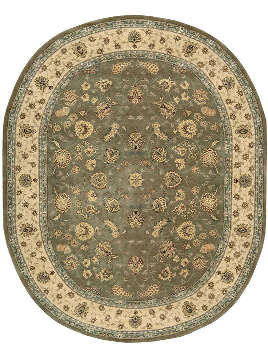 Nourison 2000 2003 Olive 7'6" x 9'6" Oval Rug