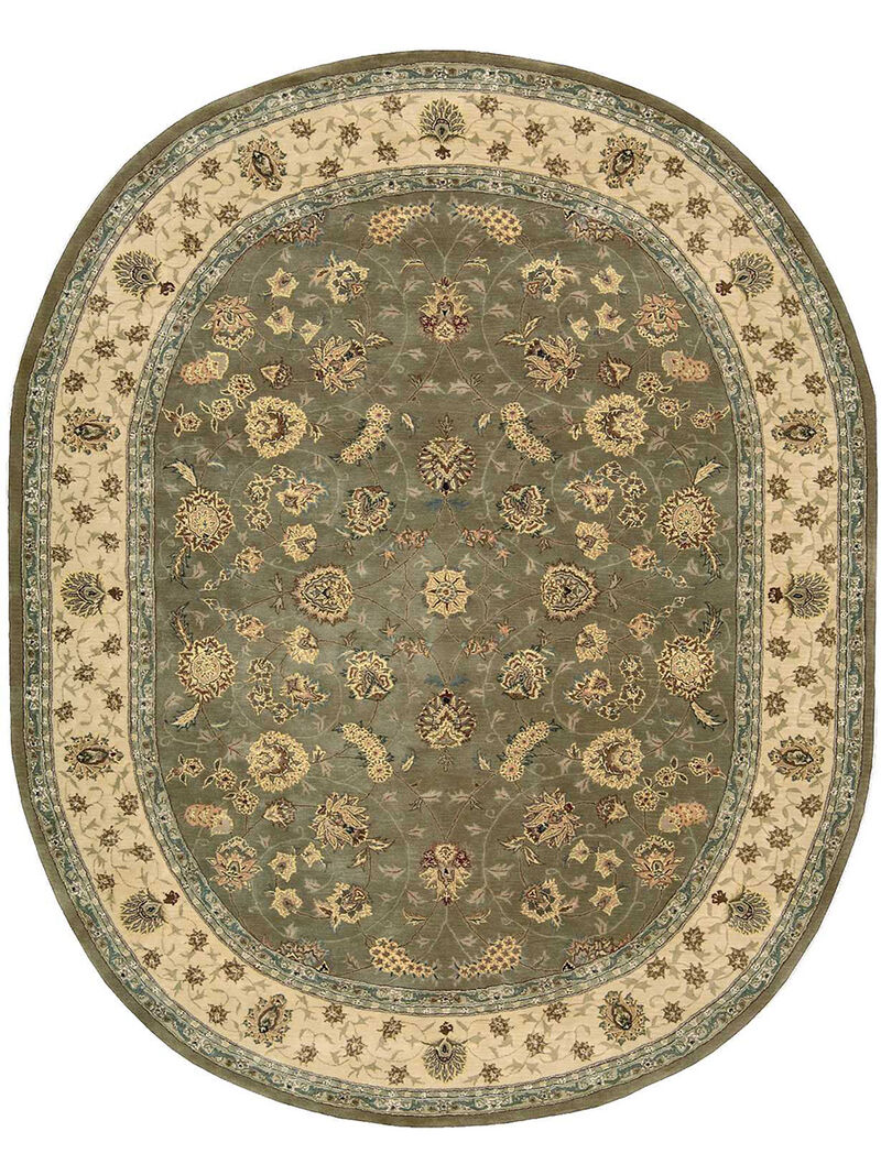 Nourison 2000 2003 Olive 7'6" x 9'6" Oval Rug