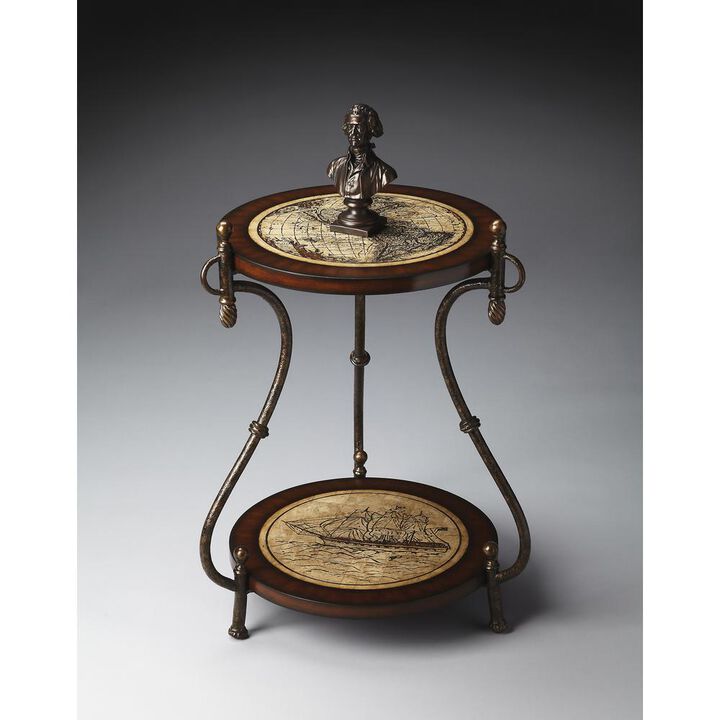 Butler Specialty Magellan Round 23"W Side Table, Multi-Color