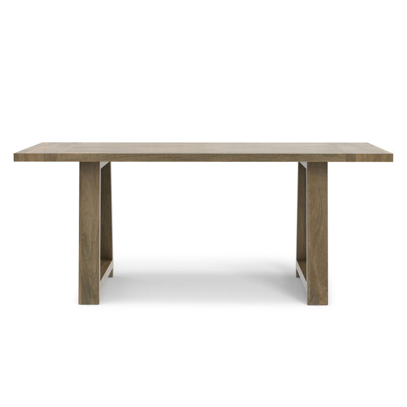 Whitley 72 inch Wide Solid Mango Farmhouse Dining Table in Grey Wash image number 3