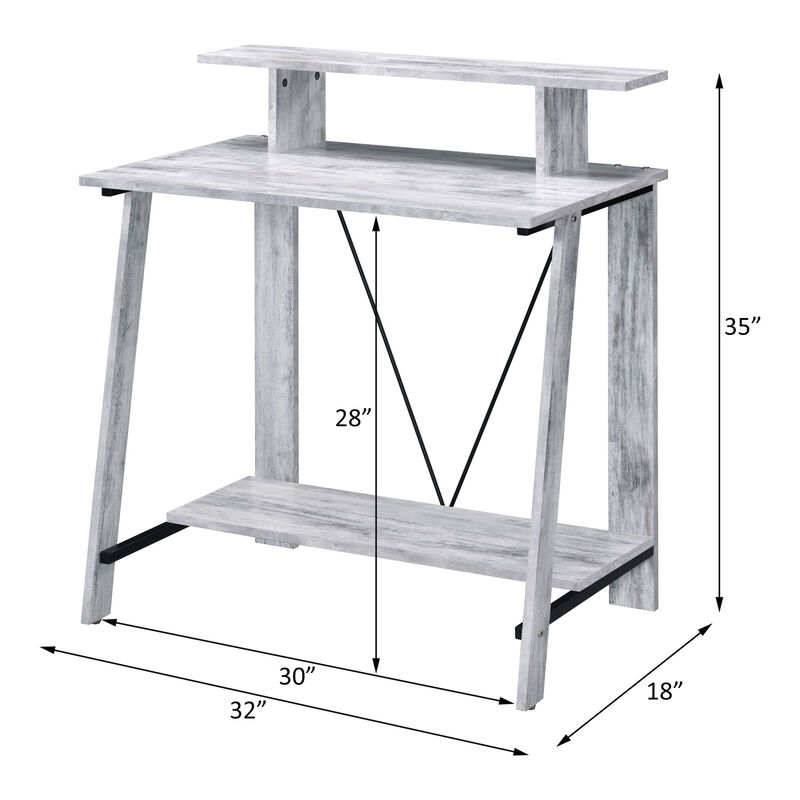 GOODSILO Stylish Modern Writing Desk with Charging Station and Storage Compartments for Home Office Organization image number 2