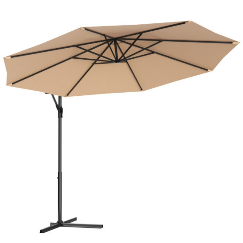 10 Feet Patio Outdoor Sunshade Hanging Umbrella