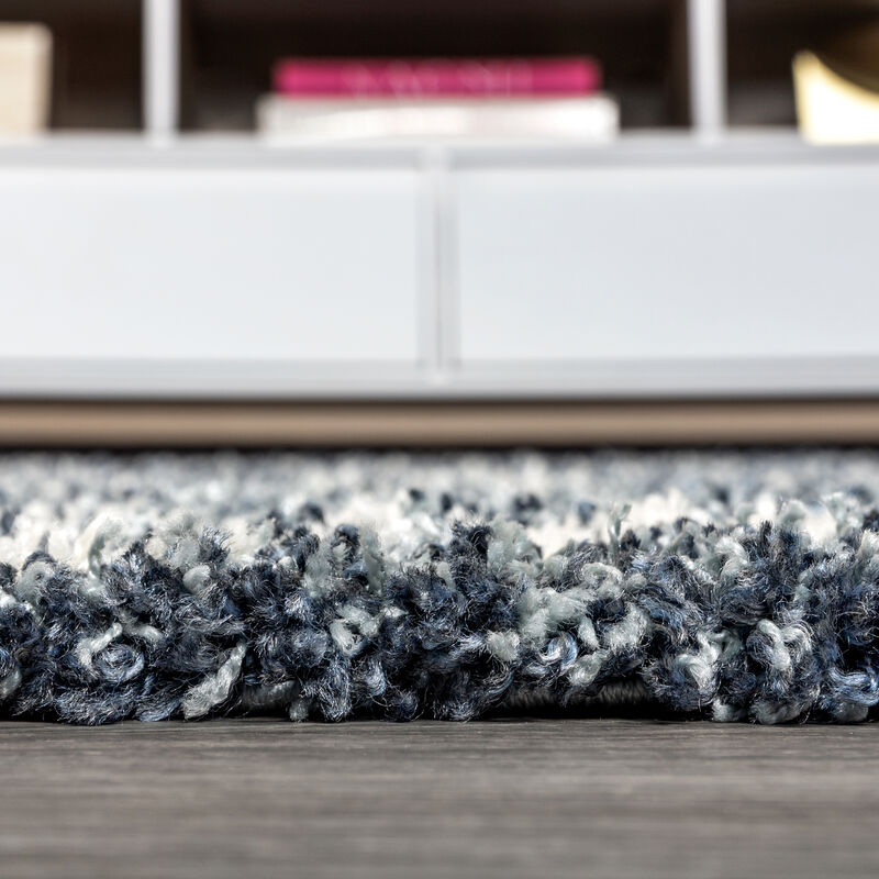 Gabrielle Mercer Shag Plush Tassel Moroccan Geometric Trellis Area Rug