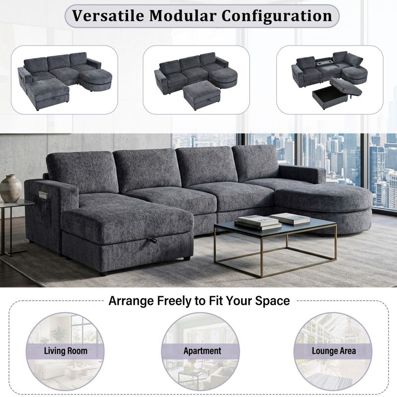 Krasul U Shaped Sectional Sofa image number 6