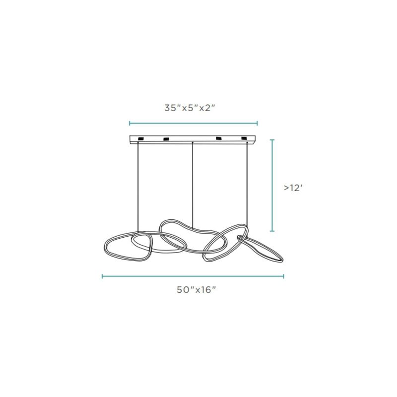Seoul Chandelier Chrome Metal Integrated LED Dimmable