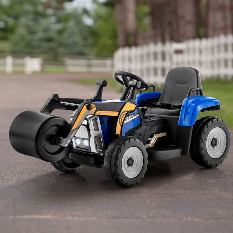 Kids 12V Ride On Construction Road Roller with 2.4G Remote and Sounds image number 1
