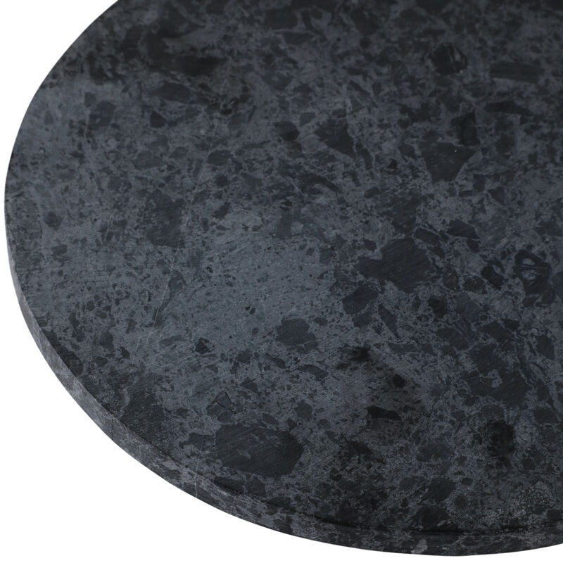 10" Marble Round Tray, Black image number 4
