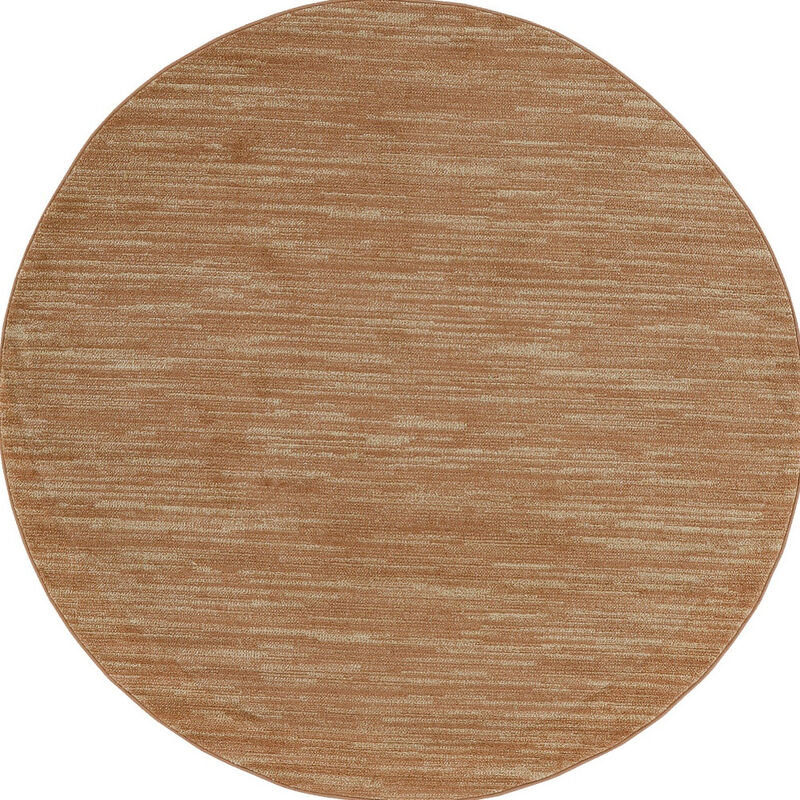 HomeRoots Round Abstract Indoor Outdoor Area Rug image number 0