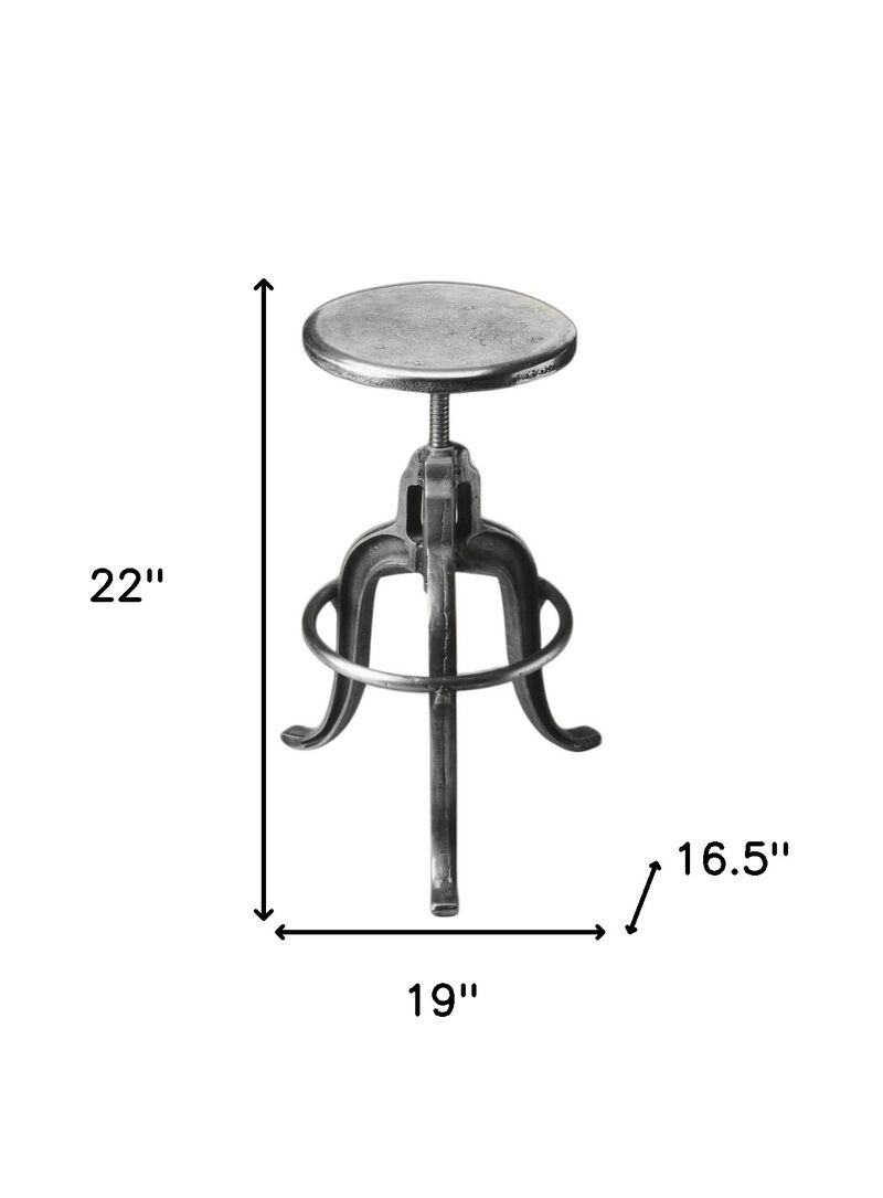 HomeRoots Iron Backless Swivel Bar Chair image number 2