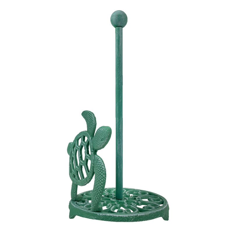 Sea Turtle Cast Iron Paper Towel Holder &ndash; Stunning 13&rdquo; Tall Coastal Home Decor image number 5