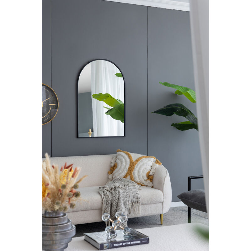 Streamdale 24'' Arched Wall Mirror with Metal Frame image number 3
