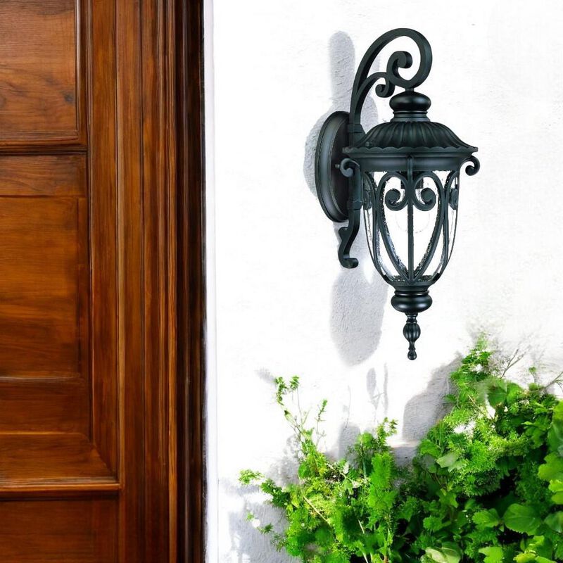 Hivvago Naples 1-Light Matte Black Wall Light