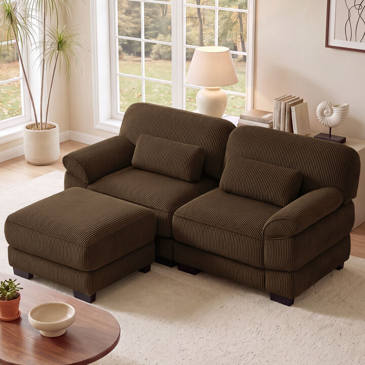 Rongir 2-Seater Sofa with Ottoman
