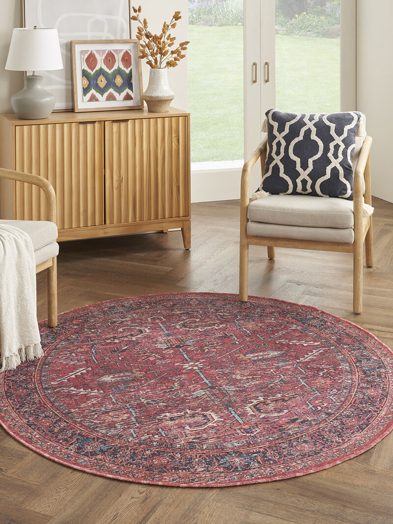 Machine Washable Series 1 SR102 Brick 7'10" x 9'10" Rug