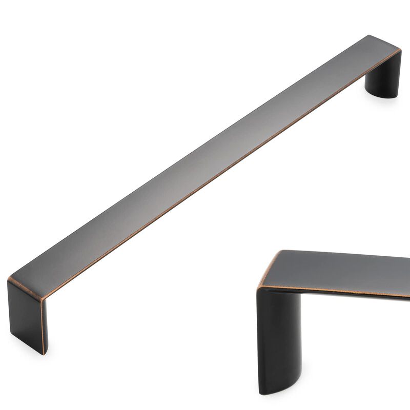 KOOFIZO Wide Cabinet Handle - Oil Rubbed Bronze Furniture Pull, 8-4/5 Inch Screw Spacing, 1-Piece for Kitchen Cupboard Door, Bed