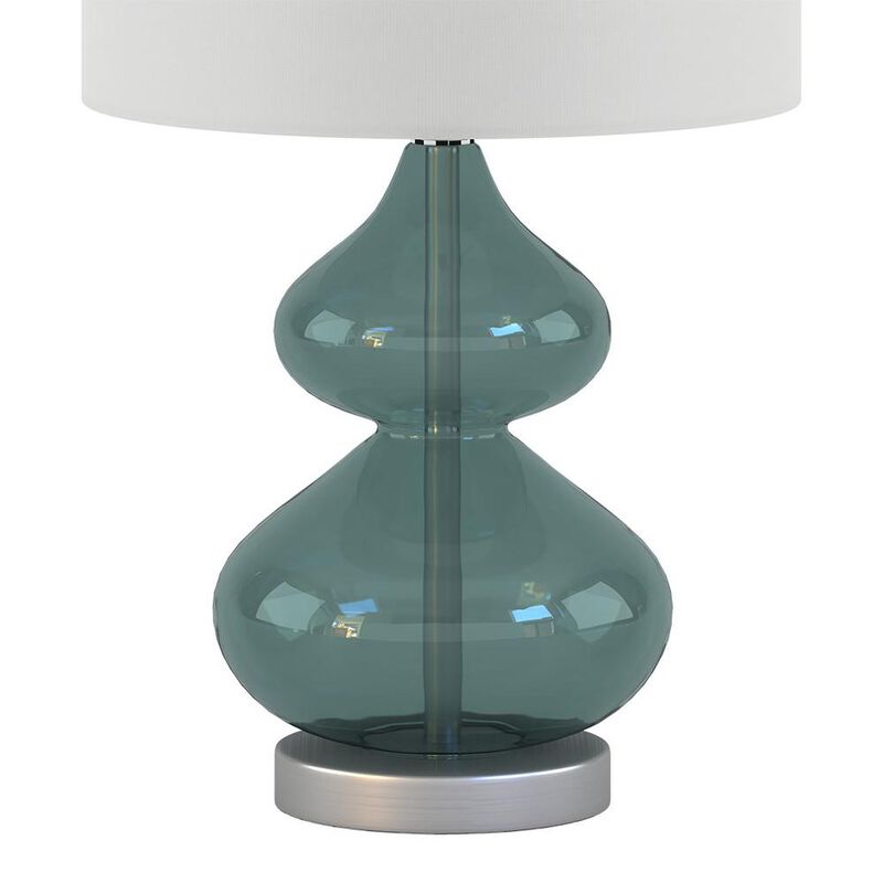 Belen Kox Ellipse Blue Glass Table Lamp Set (Set of 2), Belen Kox