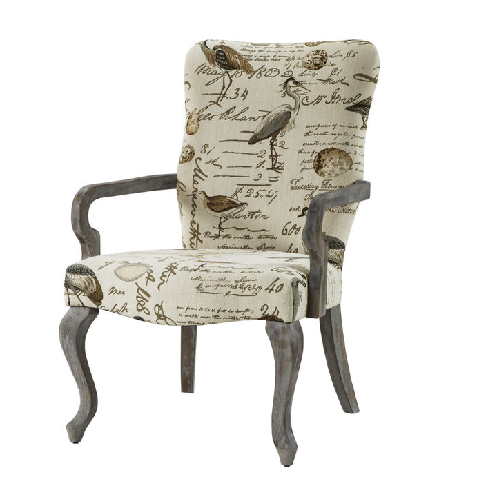 Gracie Mills Thompson Queen Anne Inspired High-Back Accent Chair