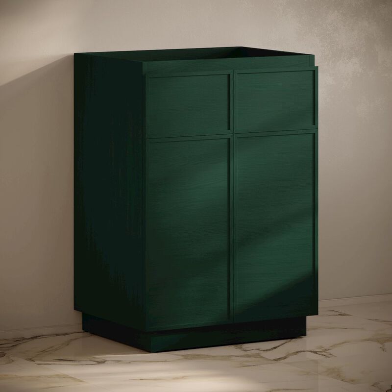 St. Tropez 24" Freestanding Bathroom Vanity Cabinet without Top in Green Oak image number 2