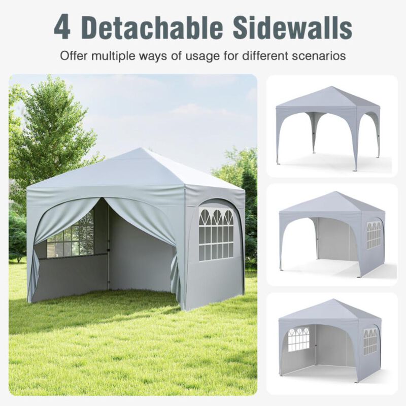 Hivvago Pop up Canopy Tent with 4 Removable Sidewall