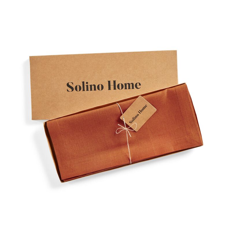 Solino Home Diana 100% Linen Table Runner &ndash; Handcrafted, Machine Washable, Perfect for Holiday and Everyday Dining