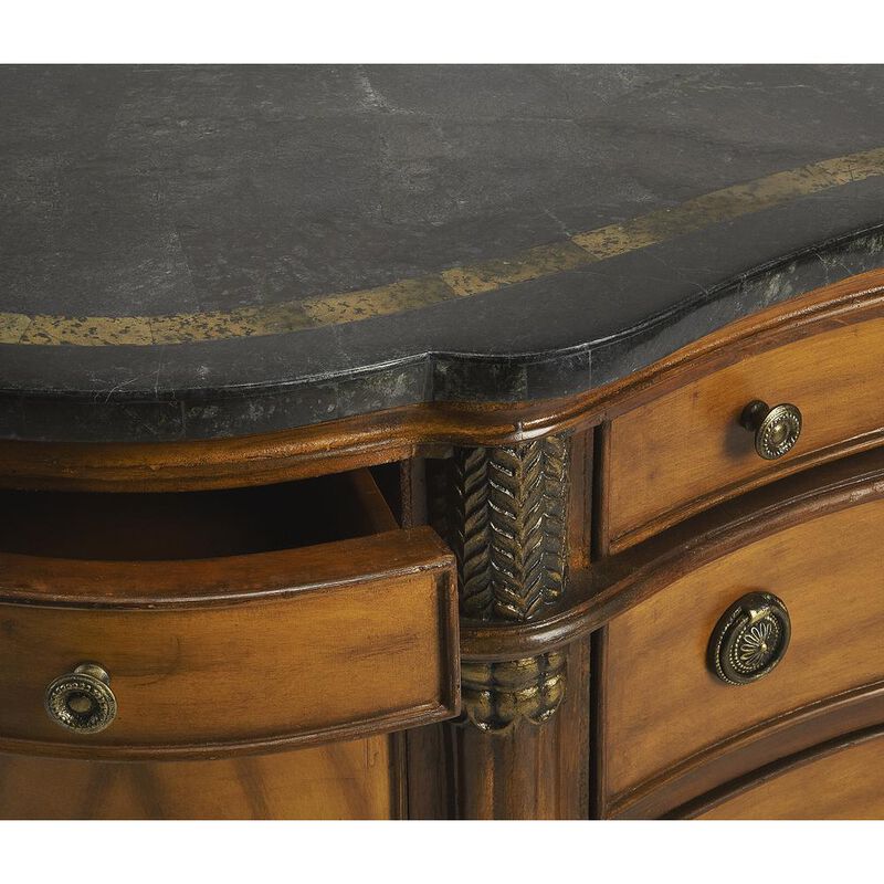 Butler Specialty Alberto Fossil Stone 53"W Sideboard, Multi-Color image number 3