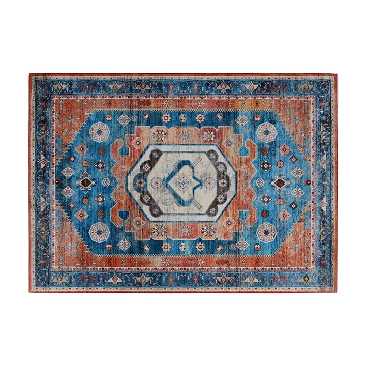 5 x 7 Inch Non-Shedding Distressed Vintage Indoor Area Rug
