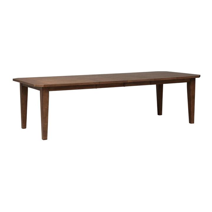 Liberty Furniture Hearthstone Ridge Rectangular Leg Table in Tobacco