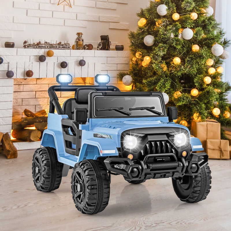 Kids 12V Ride On Truck with Threaded Wheels Remote Control and 3 Speed Modes image number 3