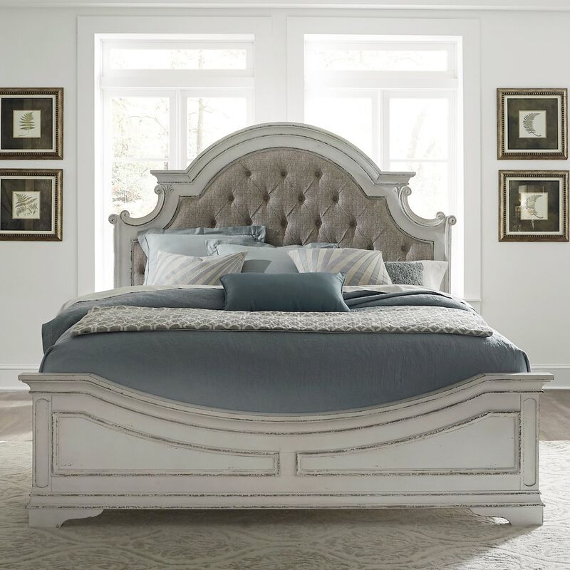 Liberty Furniture Magnolia Manor King California Upholstered Bed, Dresser & Mirror, Chest image number 2