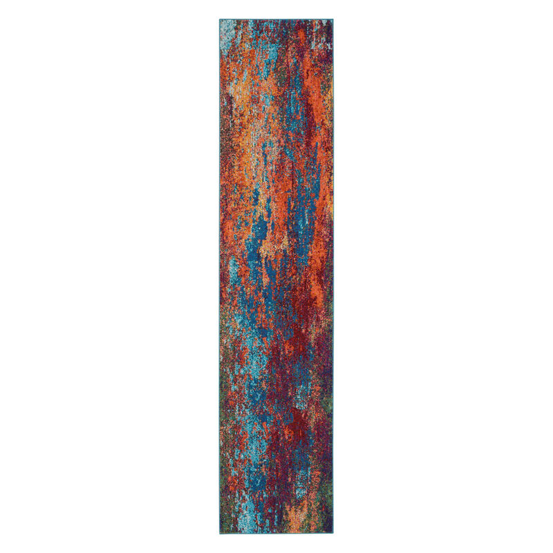HomeRoots Abstract Power Loom Runner Rug image number 0