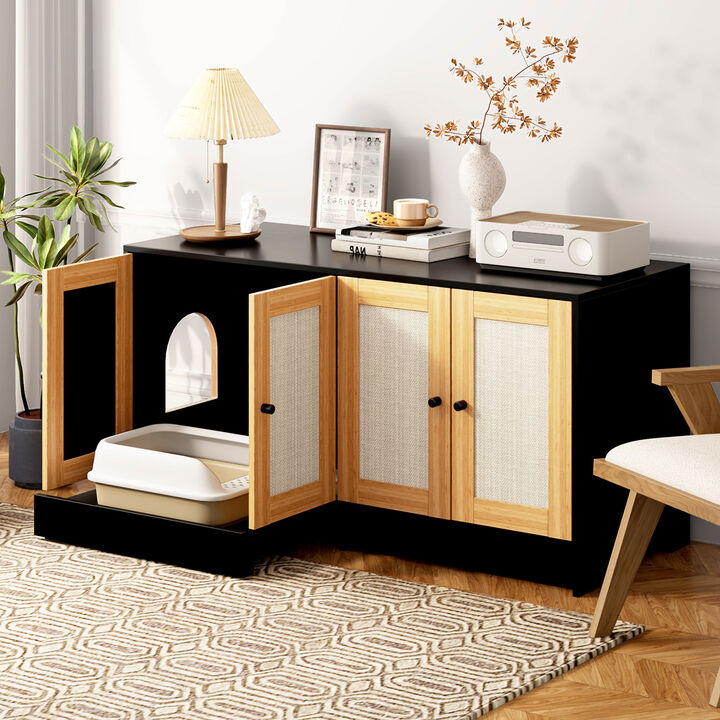 Dabmed Double Cat Litter Box Enclosure