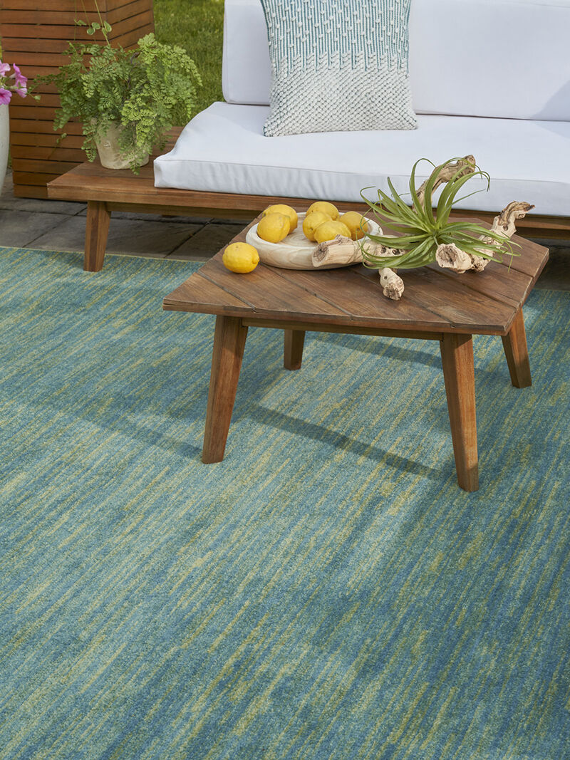 Nourison Essentials NRE01 Blue/Green 10' x 14' Rug