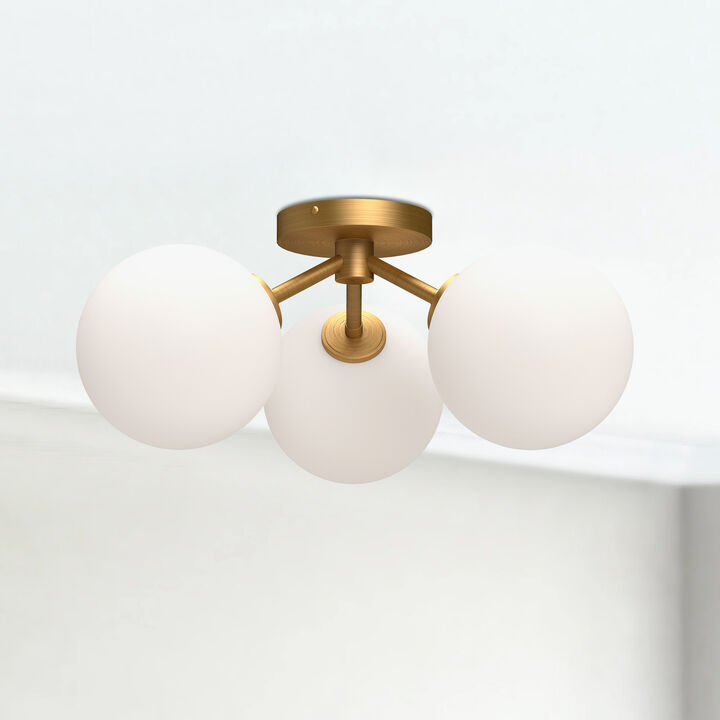 Cassia 17 in 3 Lights Semi Flush Mount