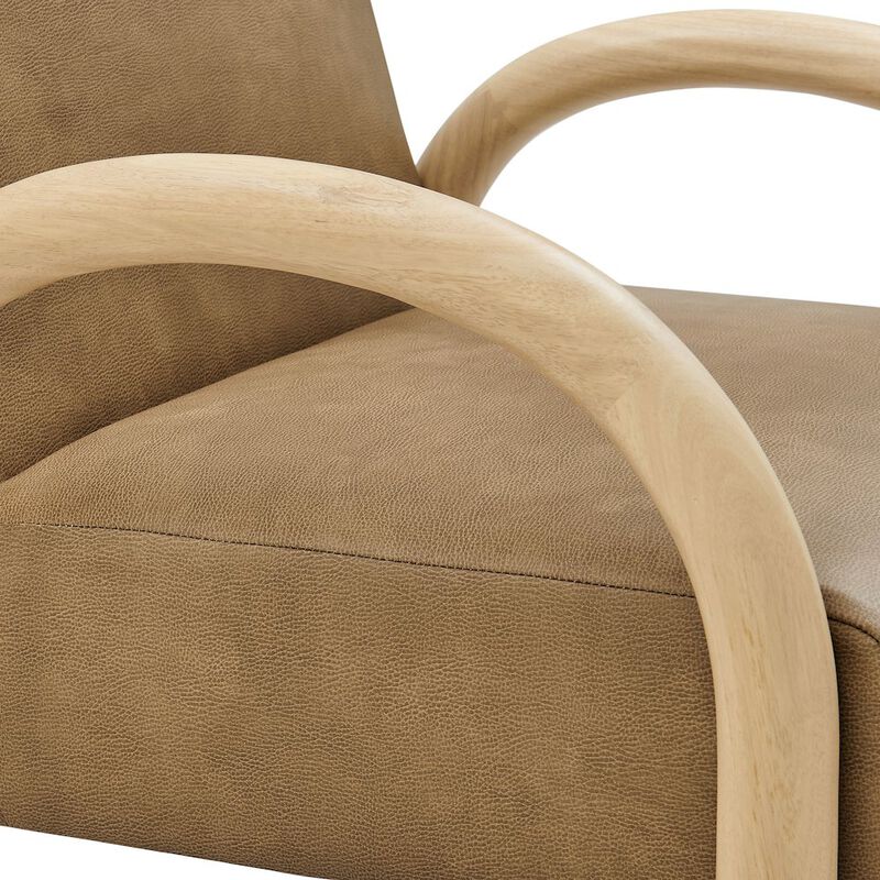 Lunet Faux Leather Upholstered Accent Chair image number 6