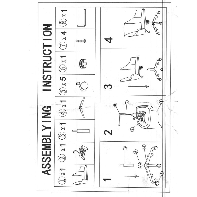 Elama 2 Piece Adjustable Faux Leather Rolling Office Chair in Black with Chrome Finish