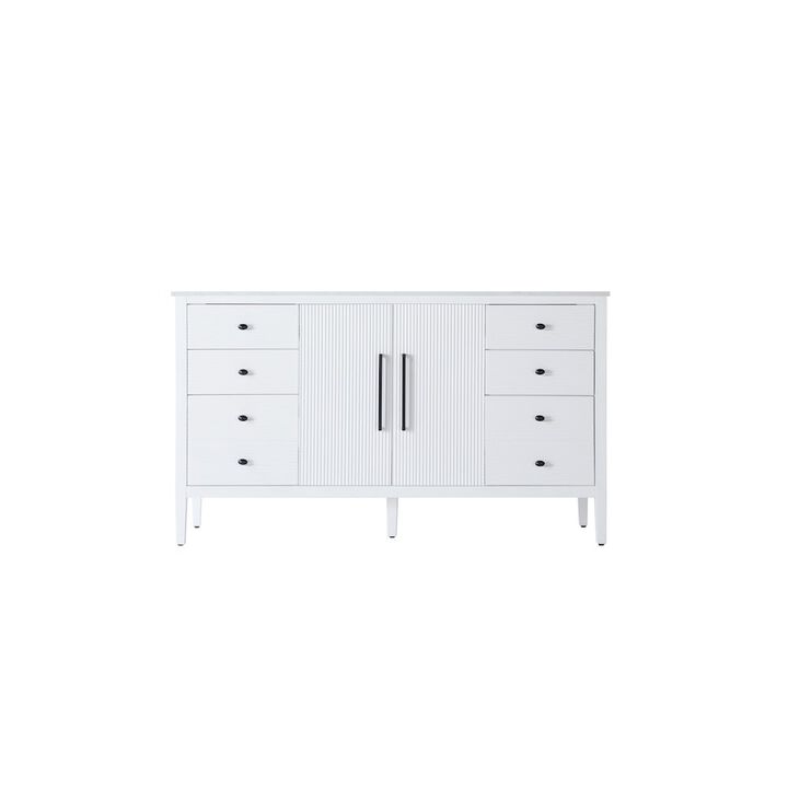 Elegant Kitchen and Bath 60 inch Single Bathroom Vanity in White