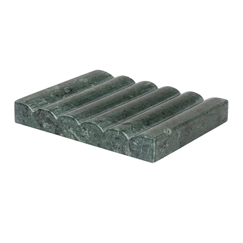 Hand-carved Marble Soap Dish, Green image number 0