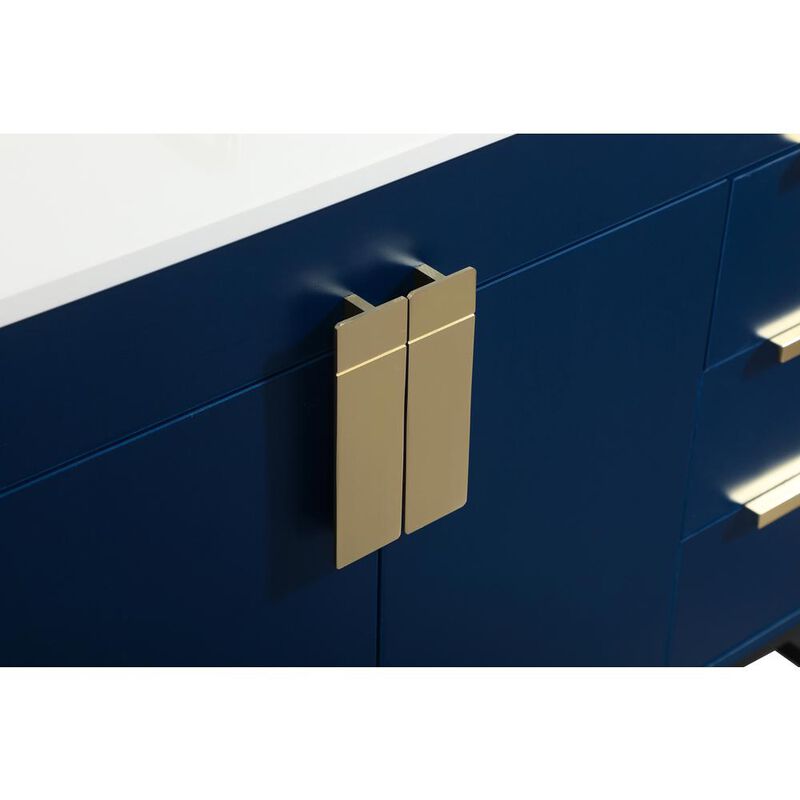 Elegant Kitchen and Bath 36 inch Single bathroom vanity in blue