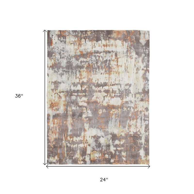 Abstract Hand Loomed Area Rug image number 2