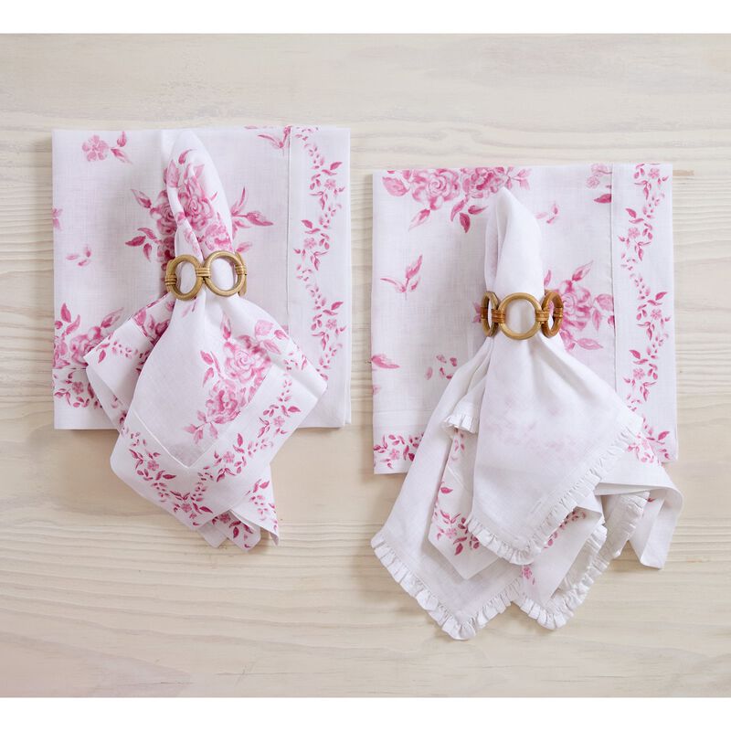 Christmas Linen Dinner Napkins 20 x 20 in Set of 4 - Jolie Fleur, Solino Home