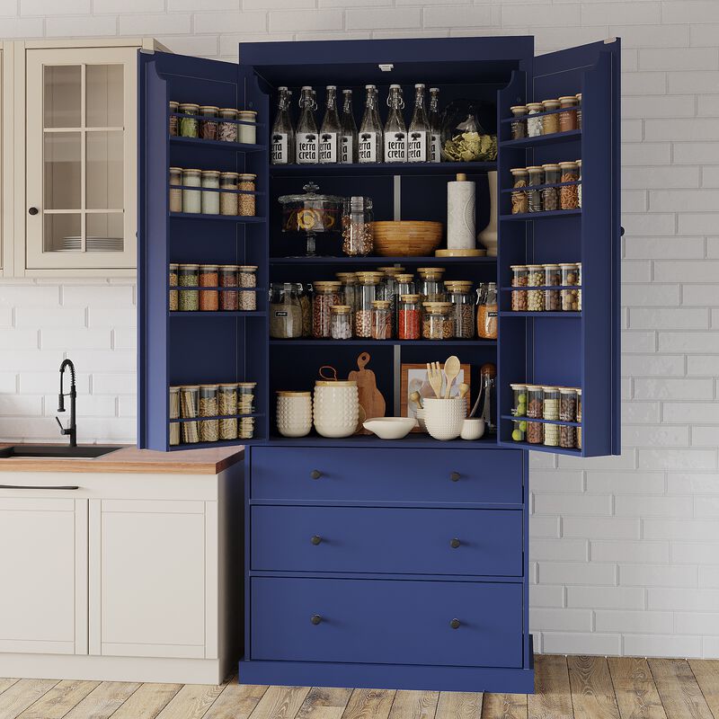 Vejirn 77" Farmhouse Kitchen Pantry image number 1