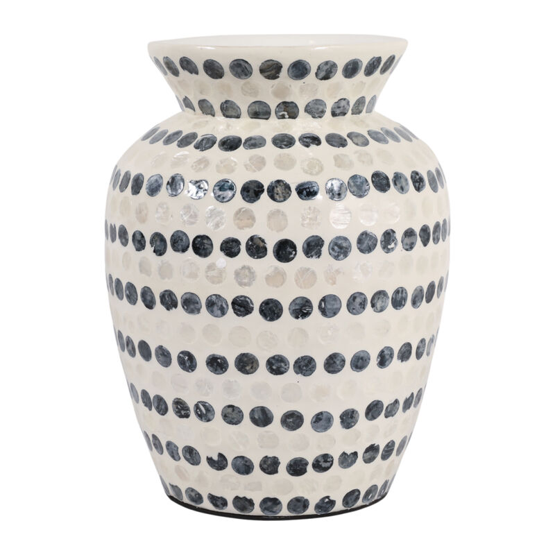 12x9" Capiz Dots Vase image number 4