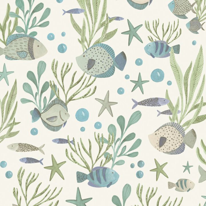 Little Dreamers Photographic All-over Print Green Wallpaper GDLD3309