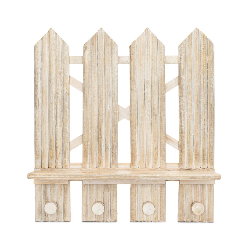 Charlie Farmhouse Wooden Fence Nursery Wall Decor Shelf image number 0