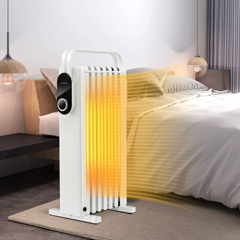 Electric Space Heater Oil Filled Radiator Heater with Foldable Rack