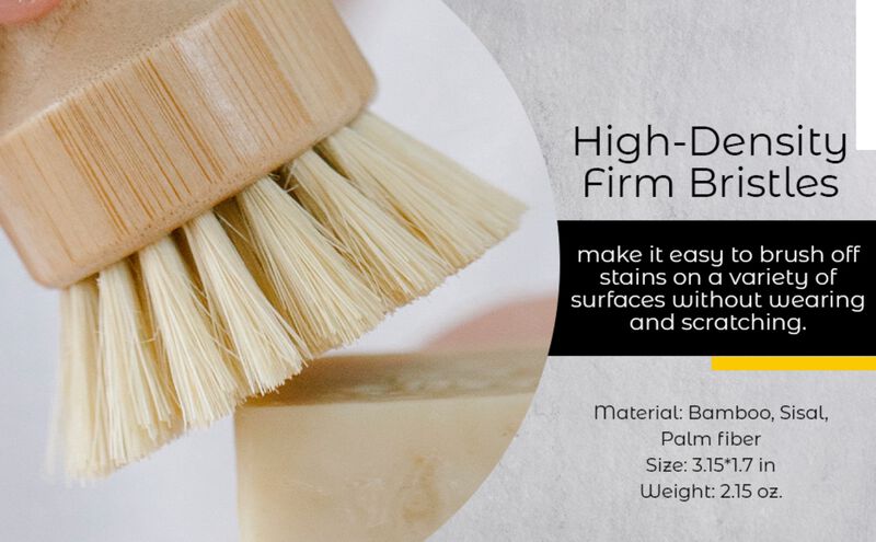 Bamboo Sisal Fiber Dish Brush image number 4
